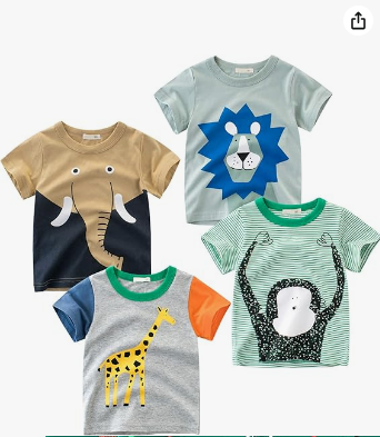 Camiseta de verano de manga corta para niños